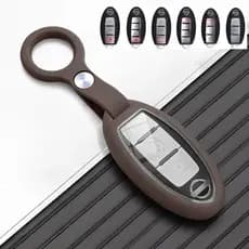 Capa de Silicone DTH para Chave de Carro Nissan Terra Navara Almera Patrol Royale X-Trail Grand Livina, Porta-Chaves
