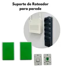 Suporte Roteador Adesivado Filtro de linha Mesa Escritorio Organizador Setup Interfone Gamers Fibra