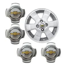 Jogo Calota Central Miolo Roda Montana Aro 17 Chevrolet Gm