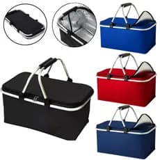 Cesta Térmica 30 Litros Bolsa Piquenique Dobrável Cooler Praia Lanche Camping Picnic