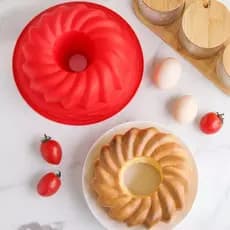 Forma de silicone antiaderente 25cmx12cm ideal para assar Bolos tortas pudim gelatina