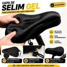 Capa de Gel para Banco Selim Bicicleta Bike para Ciclismo Almofada de Gel Ajustável Confortável 3D