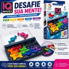 Jogo de Desafio Puzzle 120 Desafios Raciocínio Lógico Inteligência Quebra Cabeça Educativo Portátil