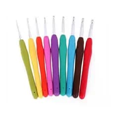 Kit 9 Agulhas Soft Crochê Cabo Emborrachado Lanmax 2 A 6 Mm