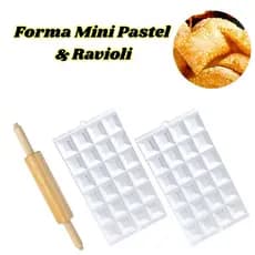 Forma Pastelzinho Molde Pastelzinho Forma para Mini Pastel Forma de Ravioli + Rolo Massa 40cm – Faça Salgados em Casa