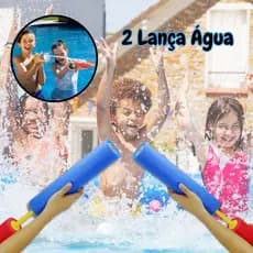 Kit 2 Lança Agua Diversão Festa na Piscina Esguicho de agua Verão Praia Brinquedo para Piscina Brinquedo para Praia