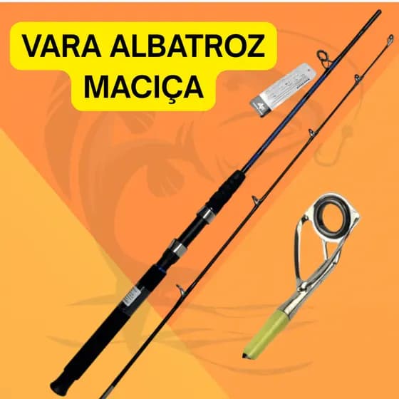 Vara Para Pesca Pesada 50Kg 100LBS Ottoni 1,80m Com Roldana