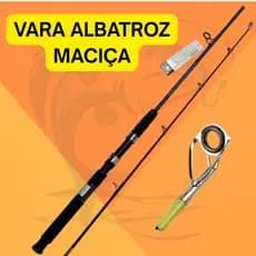 Vara Para Pesca Pesada 50Kg 100LBS Ottoni 1,80m Com Roldana