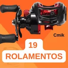 Pesca Esportiva 19 Rolamentos Anticabeleira Carretilha CMIK TOP