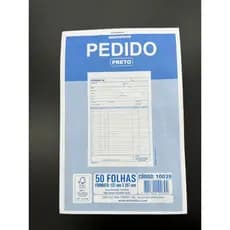 Talão De Pedido  1 Via 50 Folhas Pacote C/ 20 talões 137mmx207mm