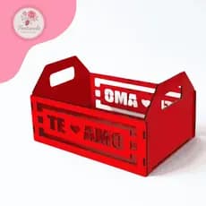 Caixote MDF “Te Amo” Corte a Laser – Presente Criativo Dia das Mães, Namorados, Pais
