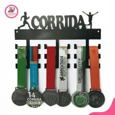 Porta Medalhas Corrida MDF – Suporte para Medalhas de Corrida | Atleta | Esporte | Laser