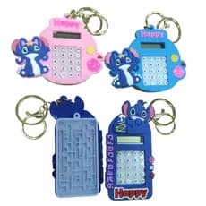 Chaveiro Calculadora Stitch de Animação Emborrachado Joguinho Desenho Animado Filme Presente