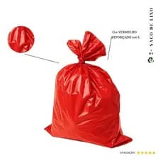 Saco Lixo 200L Reforçado Vermelho | 1/2/3 Packs 20un | Uso Profissional Intensivo