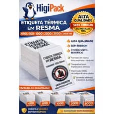 1000 Etiqueta 10x15 Para Impressora Térmica Modelo Resma