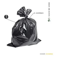 Saco de Lixo 200L P4 Econômico | 1/2/3 Pacotes 20un | Resistente pra Casa e Empresa
