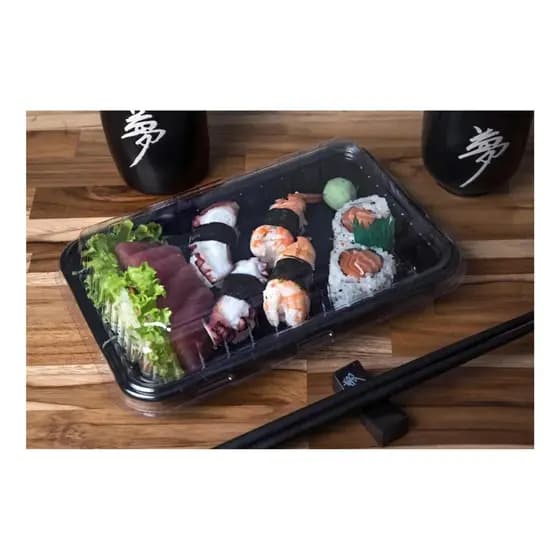 Embalagem Media Sushi 2 Delivery 25un | Combo 1/2/3 | Transparente