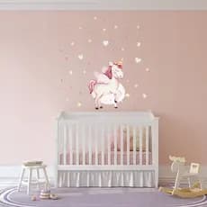 Adesivo de Parede Unicórnios – Ideal para Quarto de Bebê ou Infantil