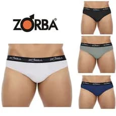 Kit 3 até 10 Cueca Zorba 0764 Slip Max Plus Size 100% Algodão Grande 38 ao 60 Original Nota Fiscal