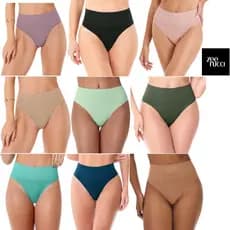 Kit 3 Calcinha Pós Parto Zee Rucci Zr0201-025 Comprime a Barriga Cós Duplo Alto Linda