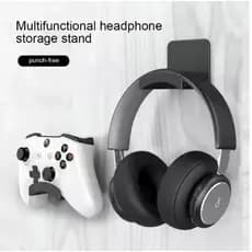 Suporte universal para fone de ouvido, suporte adesivo para montagem na parede