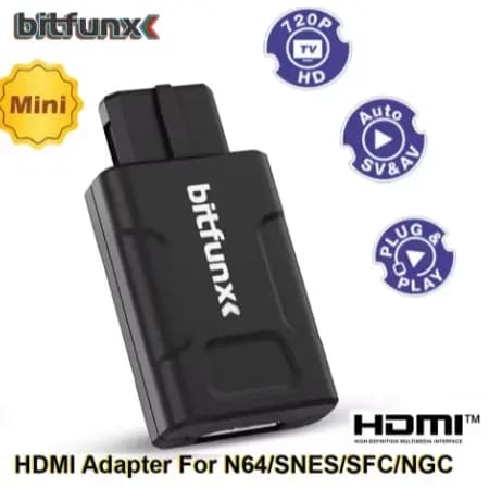 Adaptador HDMI Nintendo 64 N64 Gamecube Snes Bitfunx HD 720p 🔥PROMOÇÃO🔥