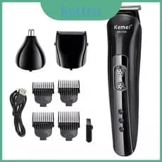 Poderoso Kemei Kk-1506 Barbeador Elétrico Aparador De Pêlos Nariz Cortador