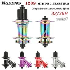 HASSNS-Cubo De Rolamento Para Mountain Bike , Pro7 MTB , 32 Furos , 36 Traseiro 32h , Buchas De Bicicleta Em Barulhento