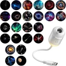 Luz Noturna Do Projetor Galaxy 2 Em 1 , De USB Starry Sky Com Brilho Ajustável , Mini Lâmpada De Projeção LED Para Decor