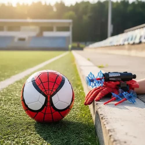 Kit super Bola De Futebol Homem Aranha + Lança Teias Spider Man