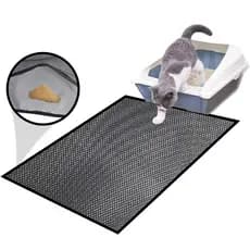 Tapete Higiênico Para Gatos Coletor de Areia Lavável Anti Sujeira Limpa Patas