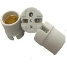 Receptáculo Louça Latão E-27 com Base HF 1451 - kit com 5 unidades Soquete Envio Imediato