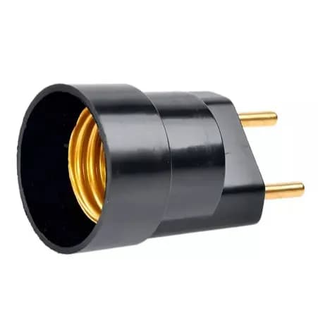 Soquete 2P de Nylon Preto 150W Ilumi – Resistência e Segurança | Envio Imediato