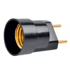 Soquete 2P de Nylon Preto 150W Ilumi – Resistência e Segurança | Envio Imediato