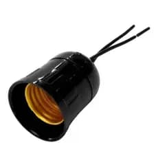 Soquete com Rabicho de Nylon Preto 1610 Ilumi – Pronto para Instalar | Envio Imediato