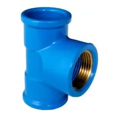 TÊ AZUL BUCHA LATÃO 20MMX1/2 E 25MMX1/2 PLASTILIT – CONEXÃO RESISTENTE PARA CANOS – ENVIO IMEDIATO