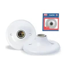 Plafon Louça com Soquete Branco 15cm FC 0584-5 Iluminação Envio Imediato
