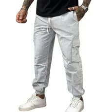 Calça Jogger Cargo Linho Masculina Tendencia Sofisticada