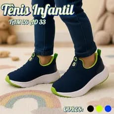 Tênis Meia Infantil Escolar Para Meninas Meninos Confortável Sem Cadarço Slip On Macio Leve