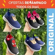 Tênis Meia Infantil Personagens Menina Menino Antiderrapante Macio Leve Calce Fácil Envio Imediato