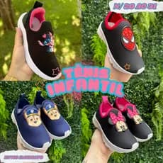 Tênis Meia Infantil Stitch Personagens Stiti Slip On Sem Cadarço Baby Escolar Antiderrapante