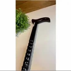 Bengala Ortopédica Madeira Marrom 85cm Luxo. Elegante e funcional, ideal para suporte seguro.