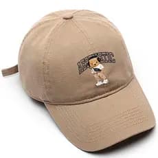 Boné de beisebol Masculino Preto Bege Branco Urso Awsthetic  Tamanho Único