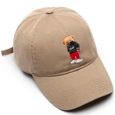 Boné de beisebol Masculino Preto Bege Branco Urso Hello Swag  Tamanho Único