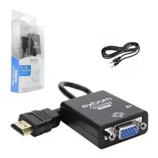 Cabo Conversor HDMI Para VGA Exbom Com Saida P2 Audio