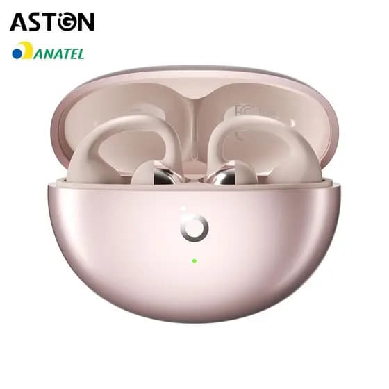 Astgn x Basike Fone de Ouvido BluetoothEar-Clip Sem Fio Bluetooth 6.0 Até 30h de BateriaSom Estéreo