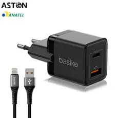 Astgn X Basike Carregador Basike Ba-CAR046 20W Turbo – USB-C PD + USB QC 3.0, Bivolt, Compacto