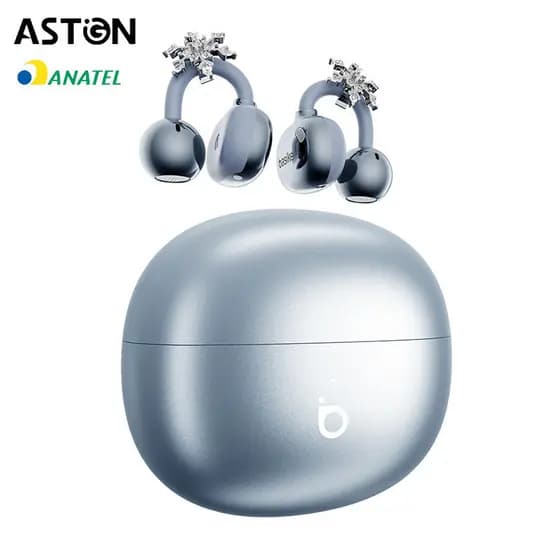 Astgn X Basike Fone de OuvidoSemFioBluetooth TWS Tipo Clipe com Pingente Removível IPX5 30h Bateria