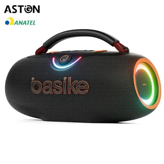 Astgn X Basike Caixa deSom Sem Fio Basike400W Bluetooth 5.3 IPX6 Bateria 30000mAh RGB Powerbank TWS