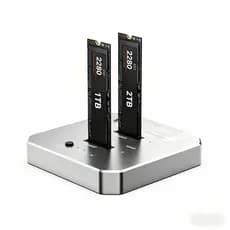 ACASIS typec USB 20Gpbs Para NVME Dual-Bay SSD Docking Station M2 M/B Key , Cloner Dock Suporte Duplicador De Clone Offl